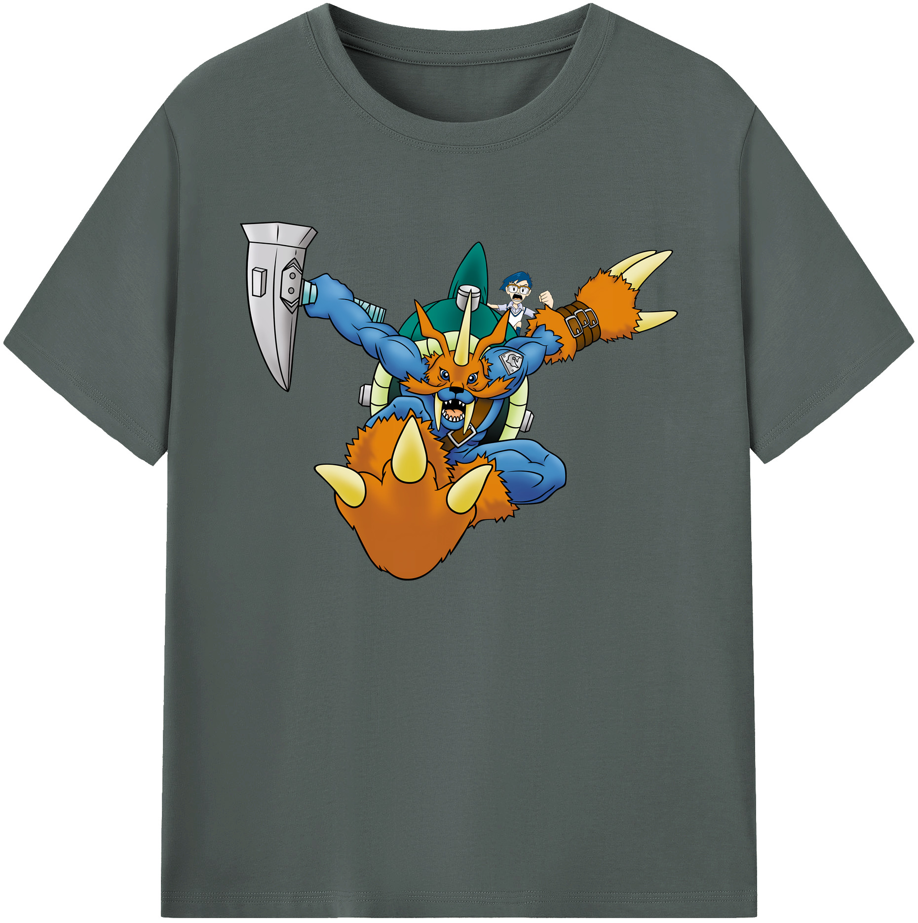 （画像用） Digimon デジタルモンスター/デジモン 綿100％ メンズ半袖Tシャツ｜肌触りやわらか＆通気性